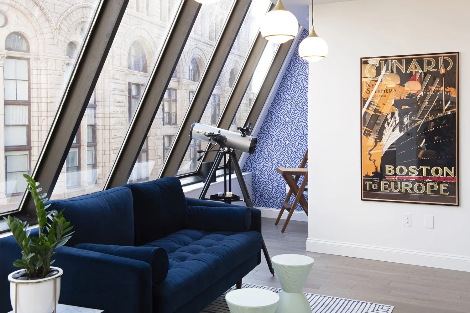 Sunlit Portland condo interior with hardwood floors